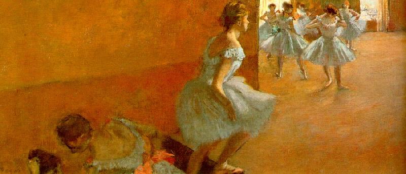 Edgar Degas Dancers Climbing the Stairs oil painting image